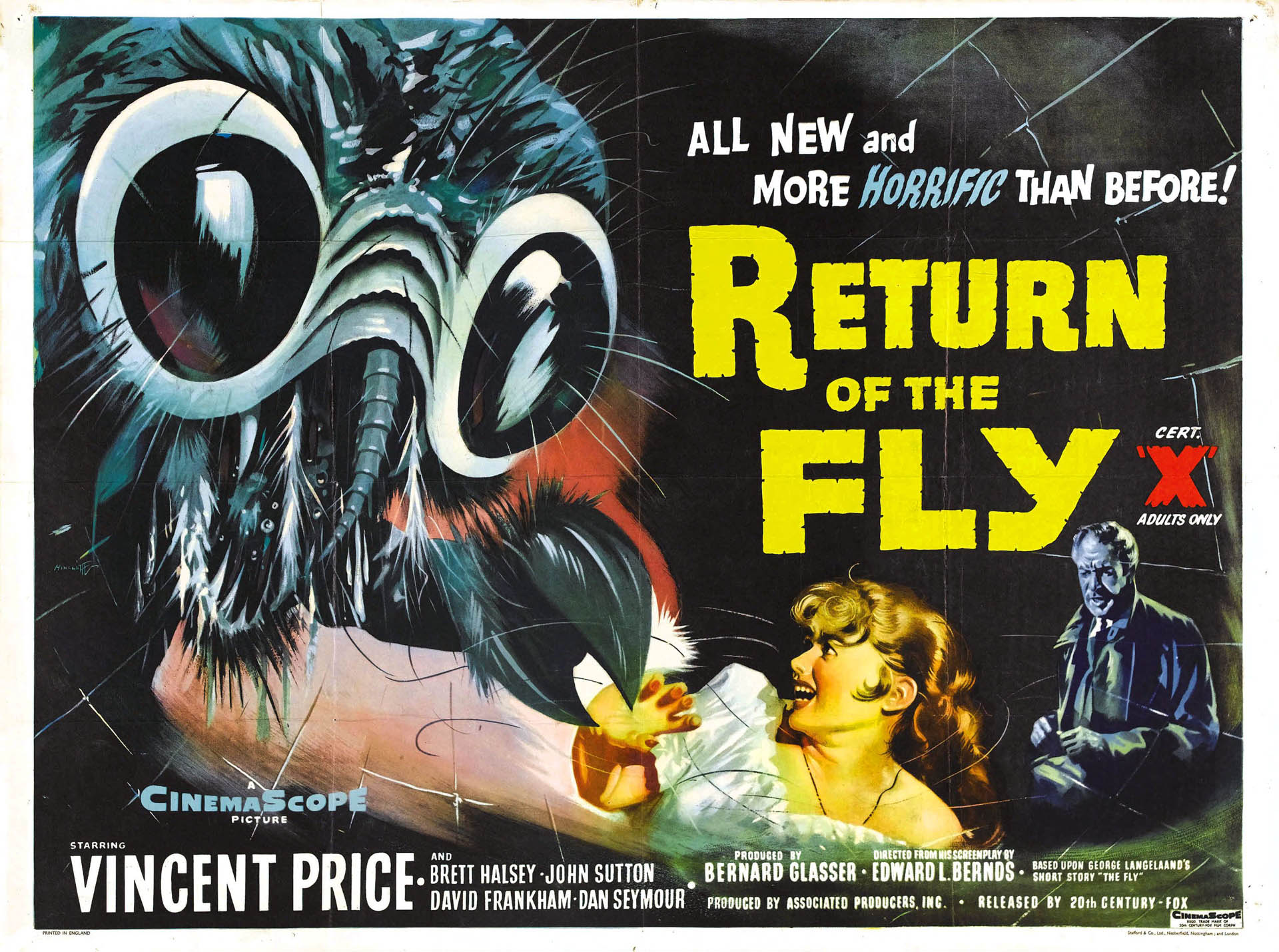 Free download wallpaper Halloween, Creepy, Spooky, Movie, Horror, Scary, Return Of The Fly on your PC desktop