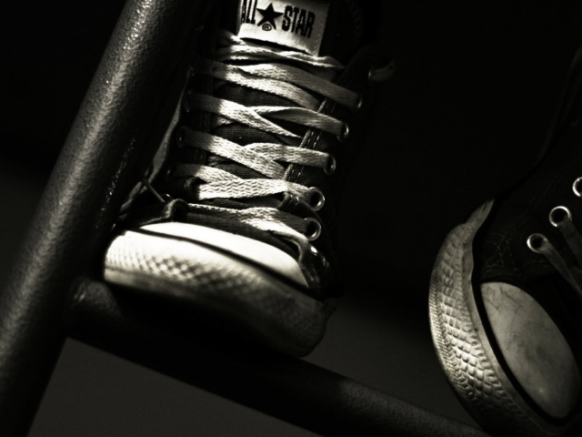 Téléchargez gratuitement l'image Chaussure, Converser, Noir Blanc, Produits, Noir & Blanc sur le bureau de votre PC