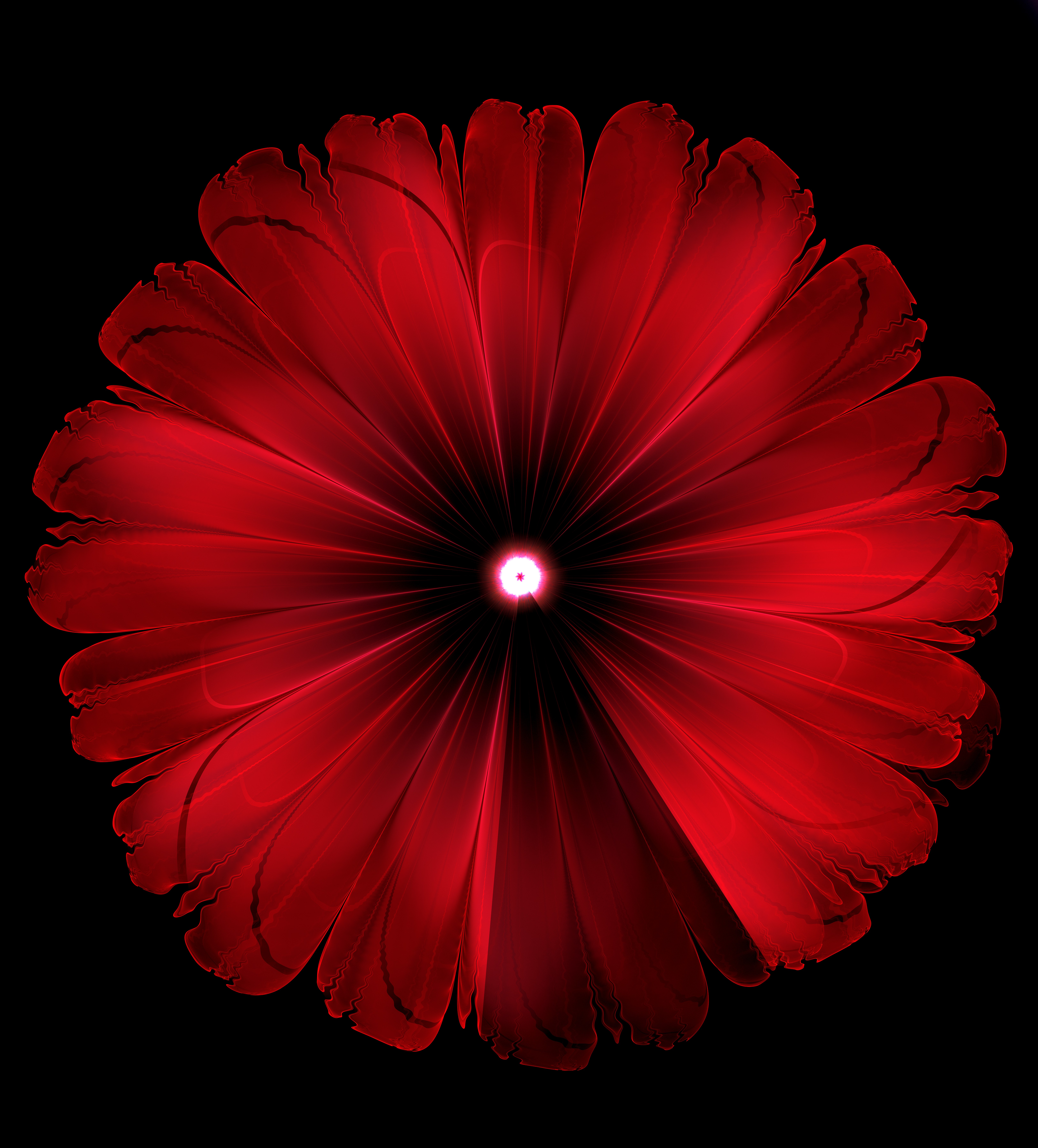 153101 descargar imagen abstracción, rojo, flor, fractal, resplandor, resplandecer, digital: fondos de pantalla y protectores de pantalla gratis