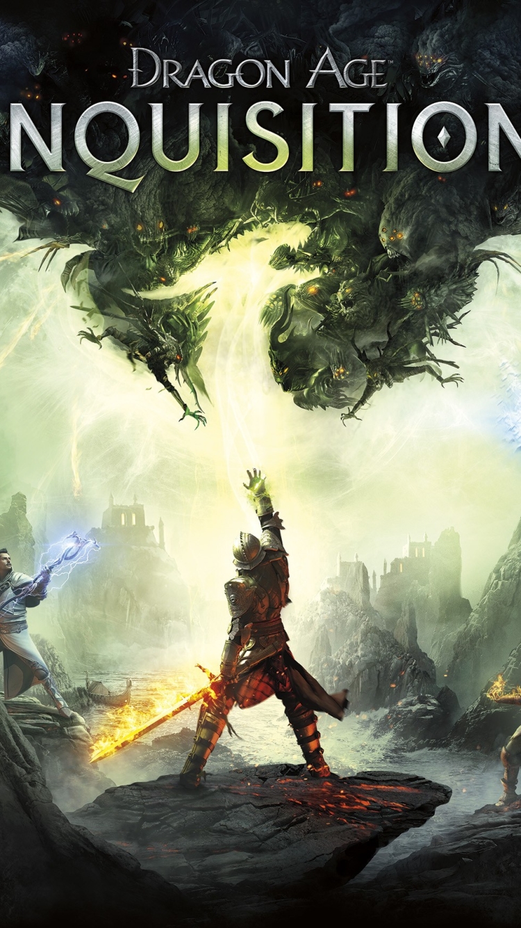 Download mobile wallpaper Magic, Dragon, Sword, Video Game, Dragon Age, Dragon Age: Inquisition for free.