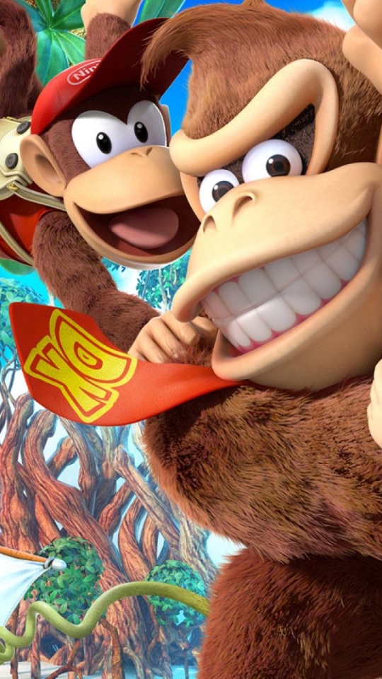 video game, donkey kong country: tropical freeze, donkey kong iphone wallpaper