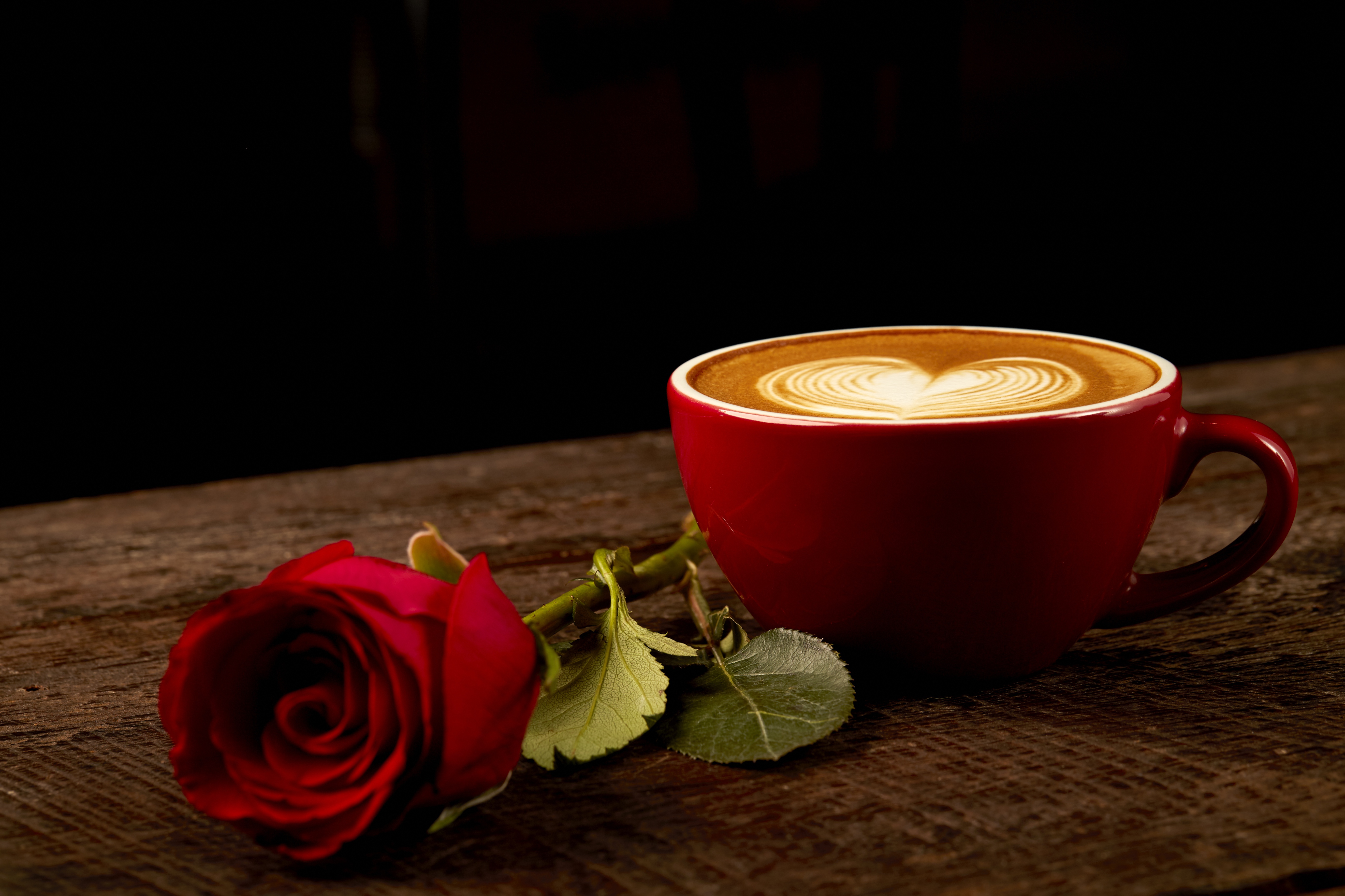 Free download wallpaper Food, Coffee, Still Life, Rose, Cup, Drink, Red Flower on your PC desktop