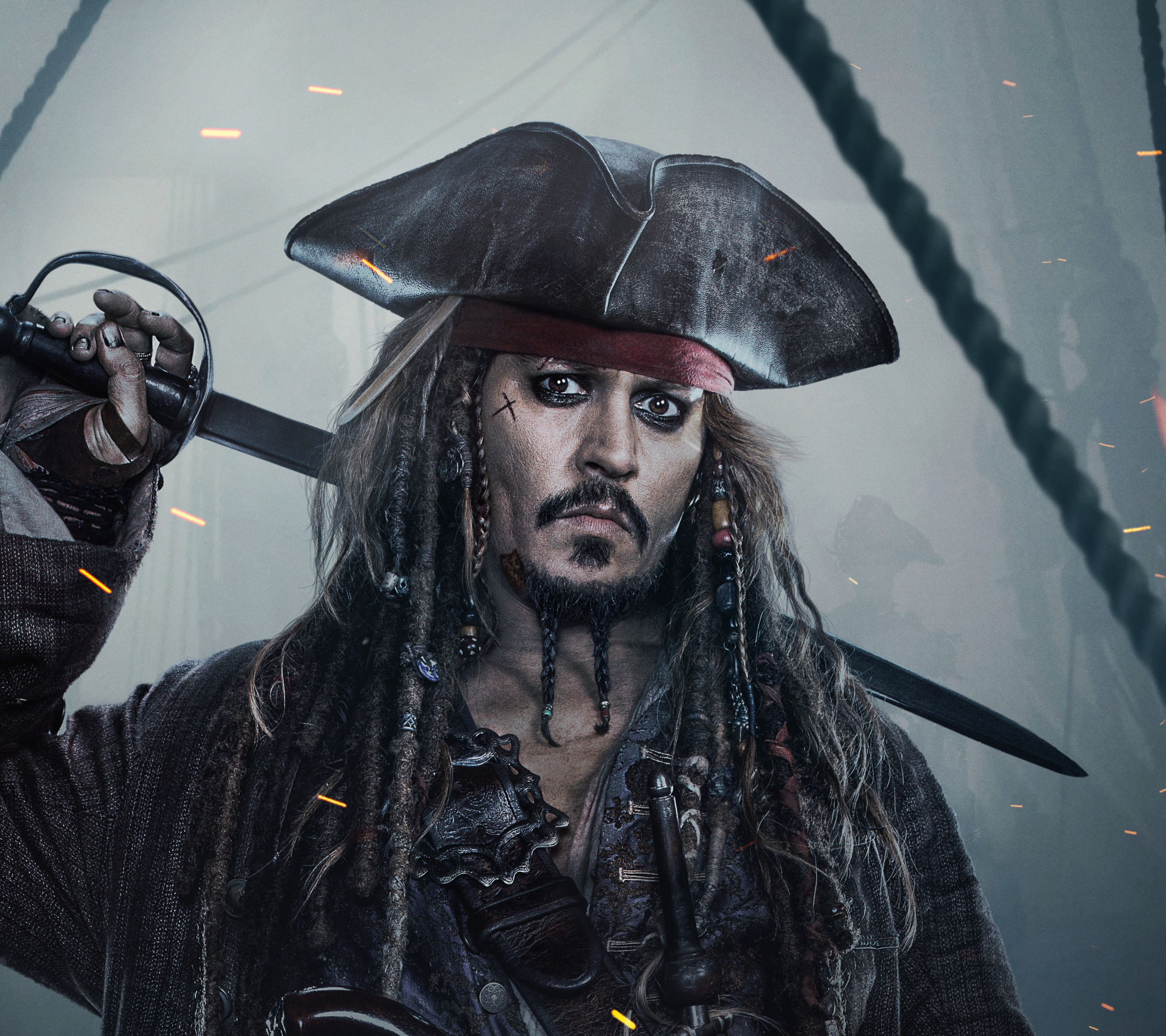 Téléchargez gratuitement l'image Johnny Depp, Film, Jack Sparrow, Pirates Des Caraïbes : La Vengeance De Salazar sur le bureau de votre PC