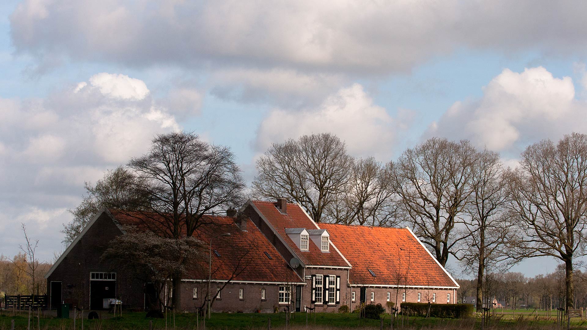 Скачать обои бесплатно Здание, Нидерланды, Ферма, Сделано Человеком картинка на рабочий стол ПК