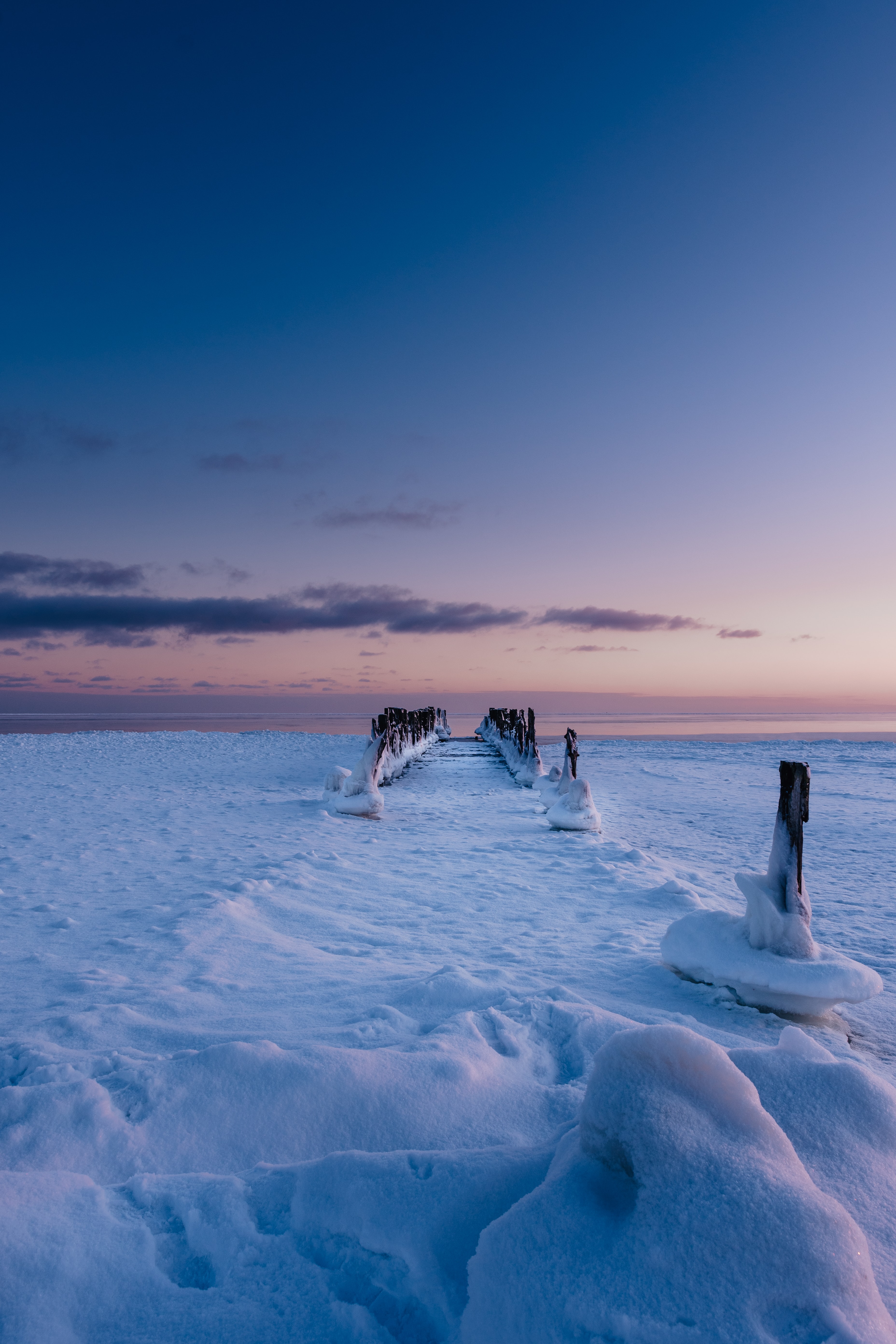 Baixe gratuitamente a imagem Natureza, Gelo, Neve, Píer, Cais, Inverno na área de trabalho do seu PC