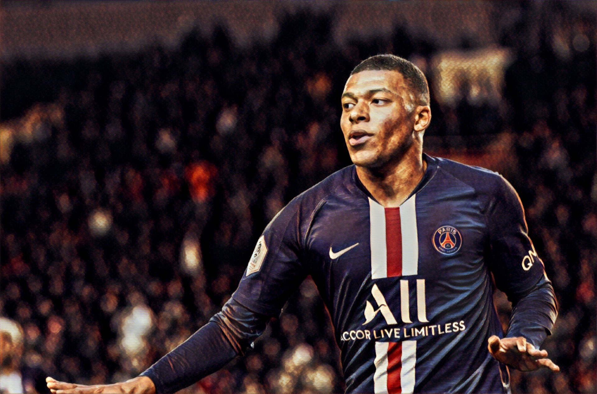 Laden Sie das Sport, Fußball, Paris Saint Germain, Kylian Mbappé-Bild kostenlos auf Ihren PC-Desktop herunter