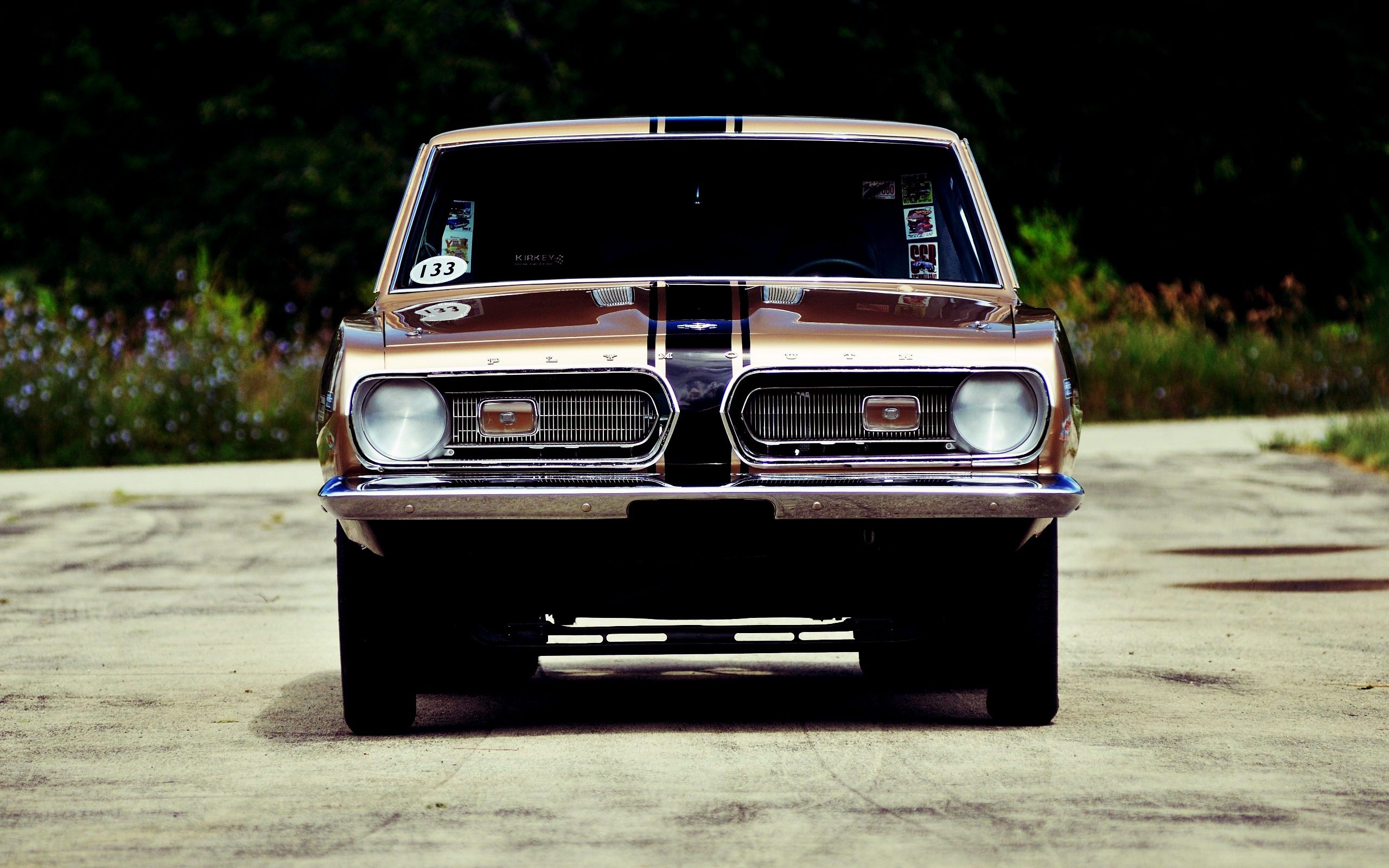 Download mobile wallpaper Car, Muscle Car, Plymouth, Vehicles, Plymouth Barracuda, Brown Car for free.