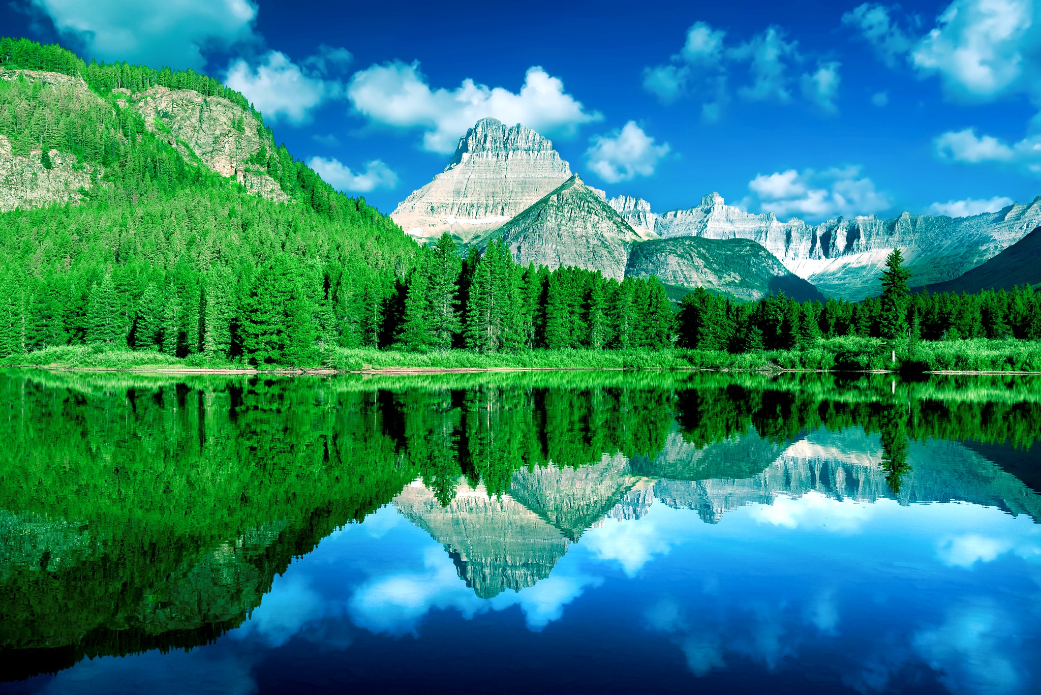 Téléchargez gratuitement l'image Montagne, Lac, Forêt, Terre/nature, Réflection sur le bureau de votre PC