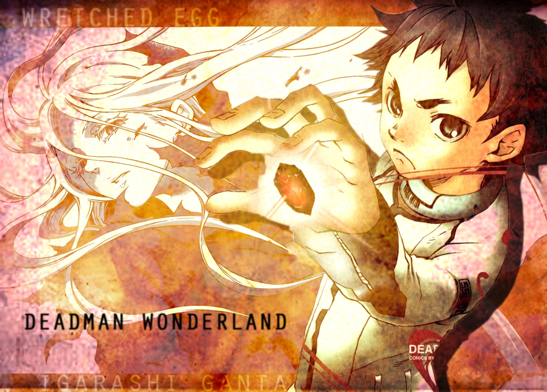 anime, deadman wonderland, ganta igarashi, shiro (deadman wonderland)