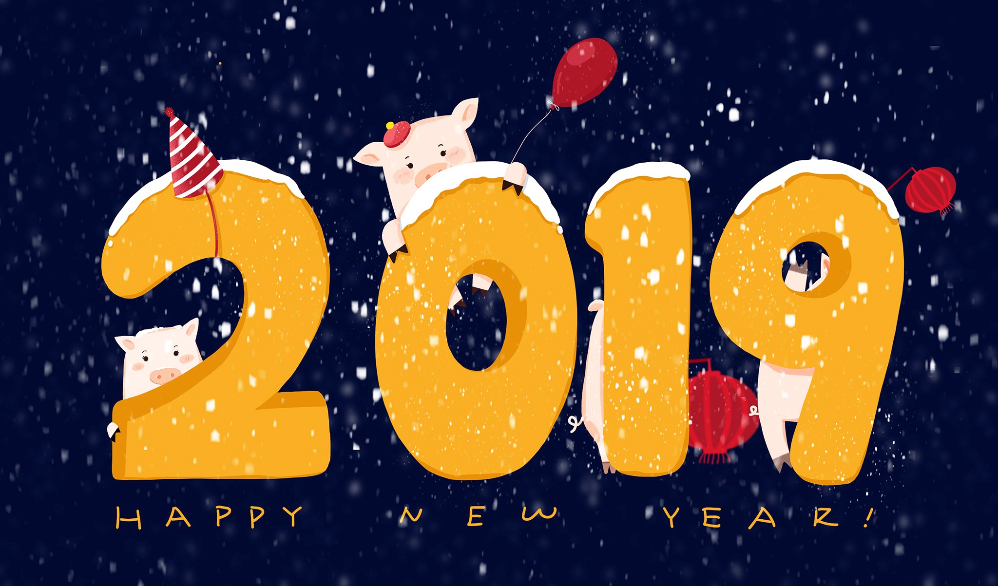 Download mobile wallpaper Holiday, Happy New Year, New Year 2019 for free.