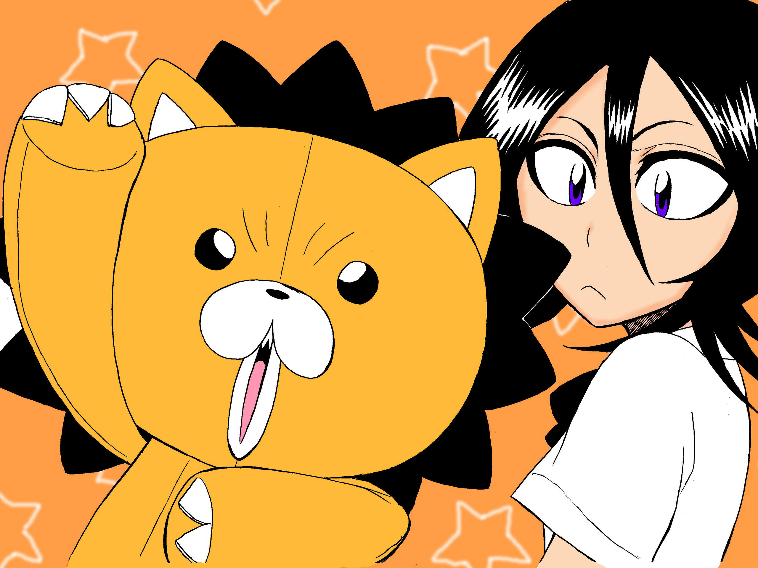 Laden Sie das Bleach, Rukia Kuchiki, Animes, Kon (Bleichmittel)-Bild kostenlos auf Ihren PC-Desktop herunter