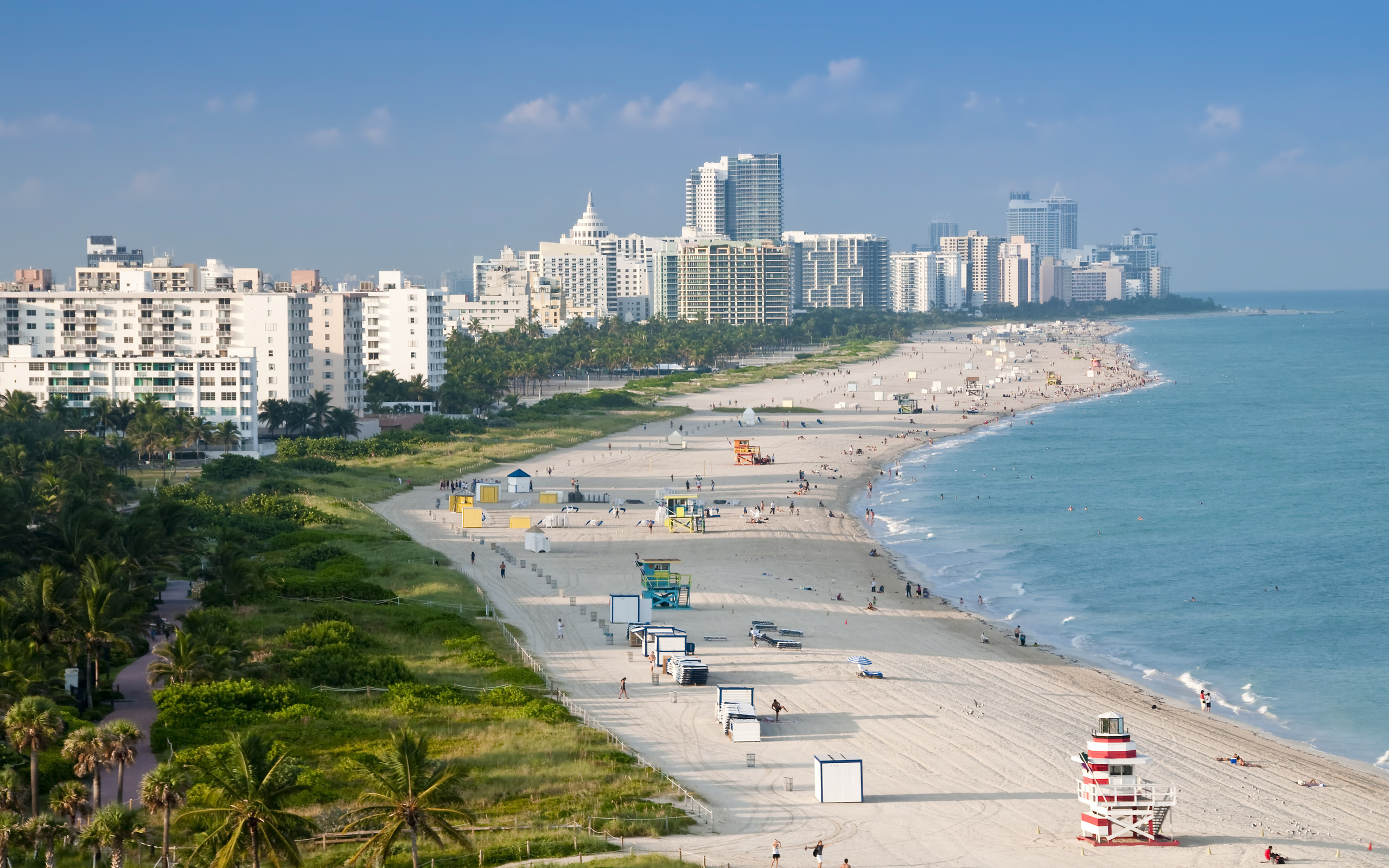 Free download wallpaper Cities, Beach, City, House, Miami, Miami Beach, Man Made on your PC desktop