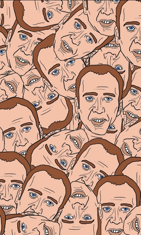 Download mobile wallpaper Nicolas Cage, Humor for free.