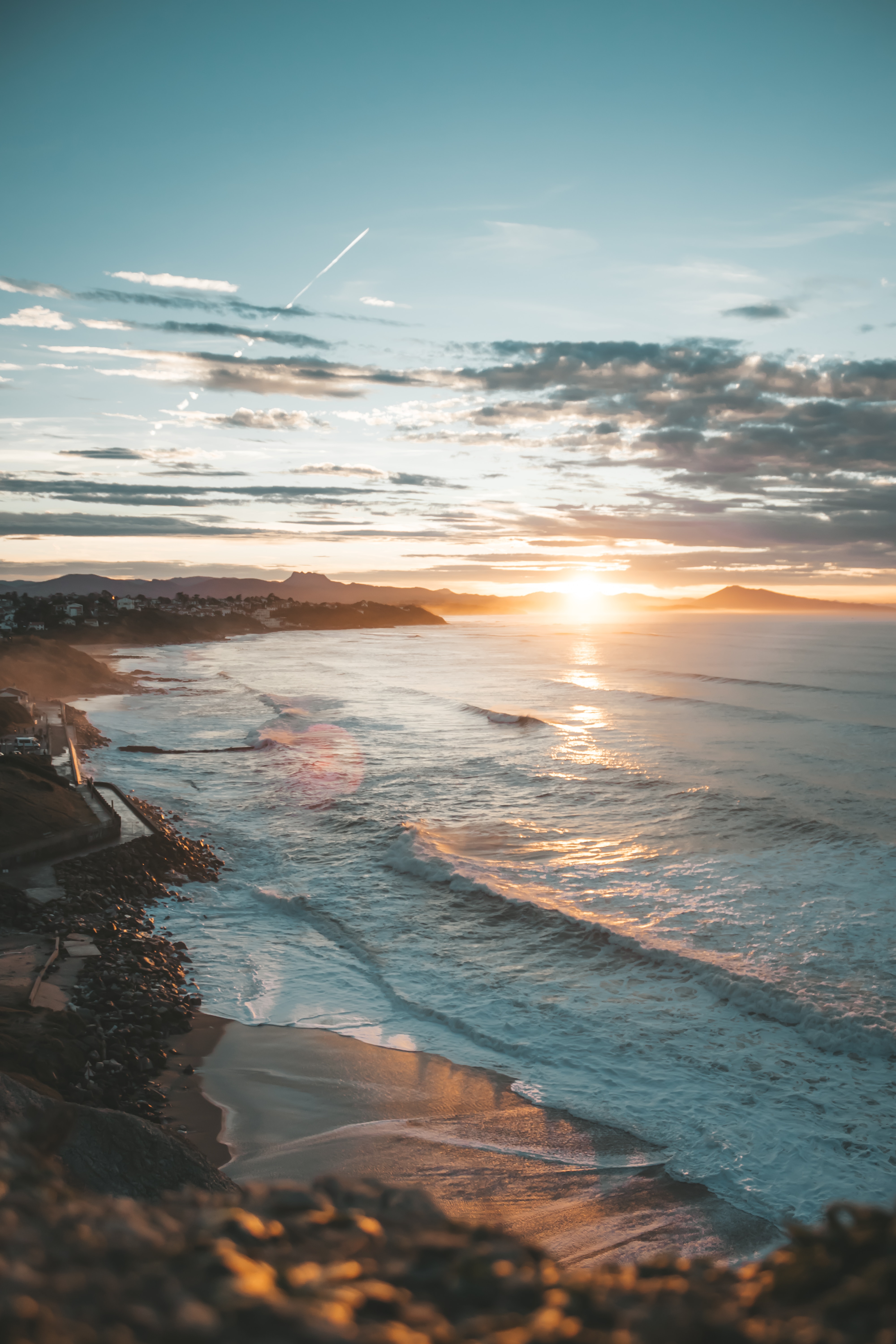 63567 descargar imagen paisaje, naturaleza, puesta del sol, mar, playa, costa: fondos de pantalla y protectores de pantalla gratis