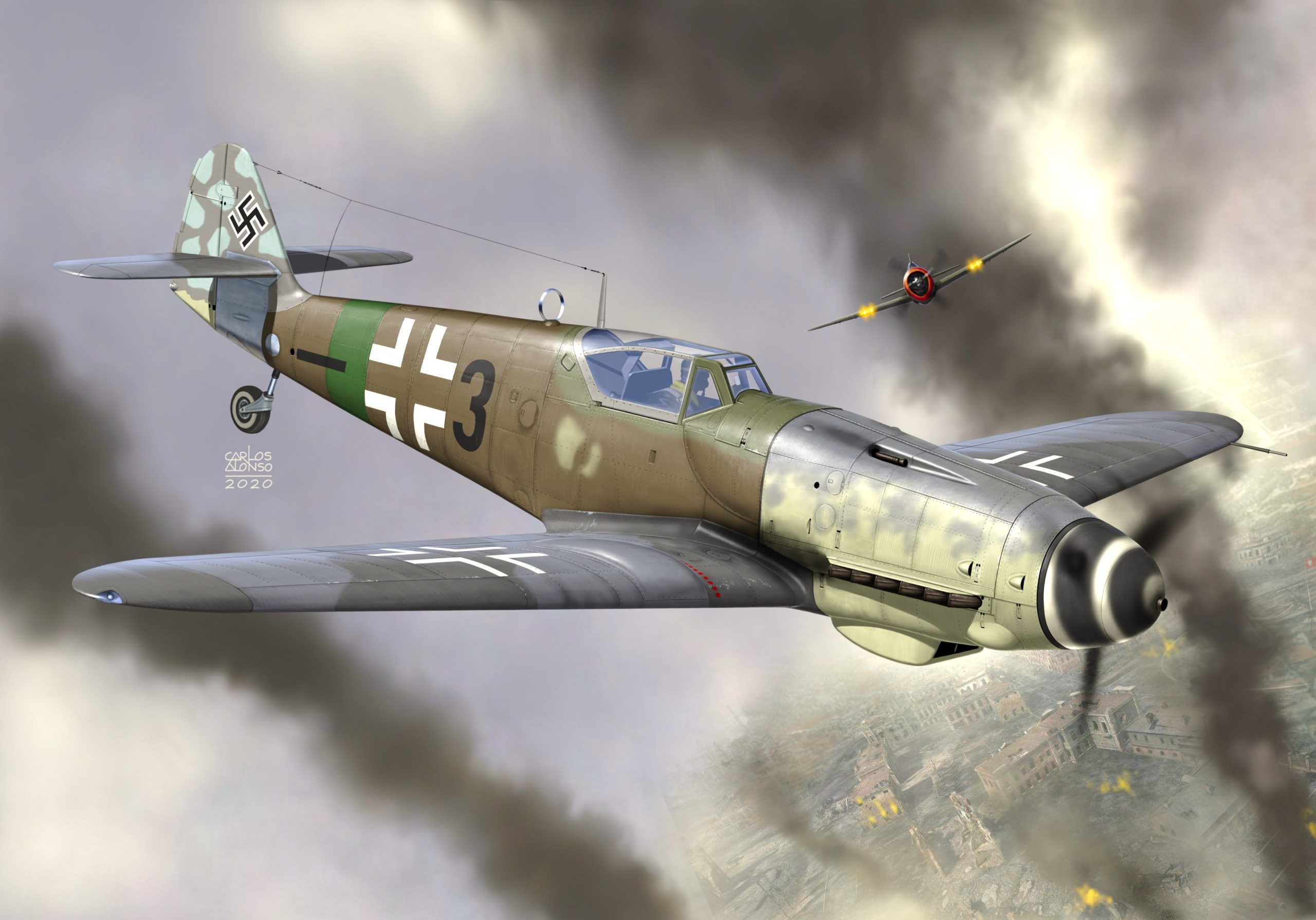 Завантажити шпалери безкоштовно Військовий, Messerschmitt Bf 109, Люфтваффе, Військова Авіація картинка на робочий стіл ПК