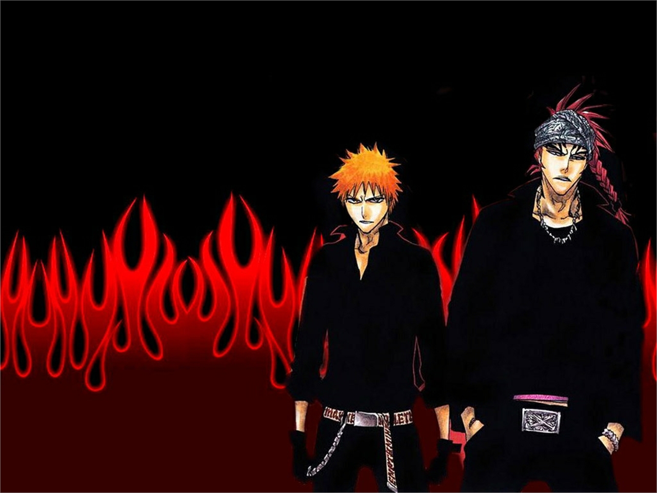 Download mobile wallpaper Anime, Bleach, Renji Abarai, Ichigo Kurosaki for free.