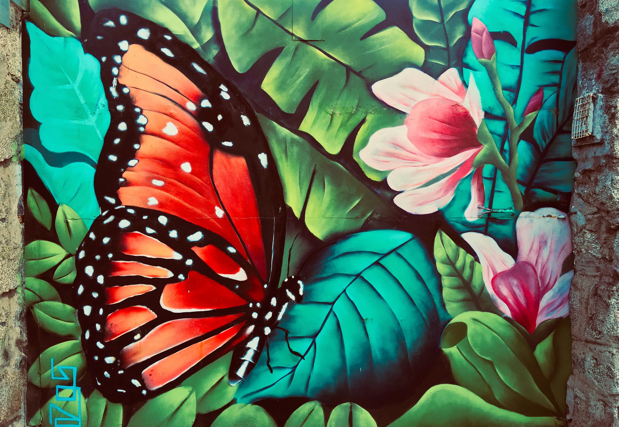 Download mobile wallpaper Butterfly, Graffiti, Artistic for free.