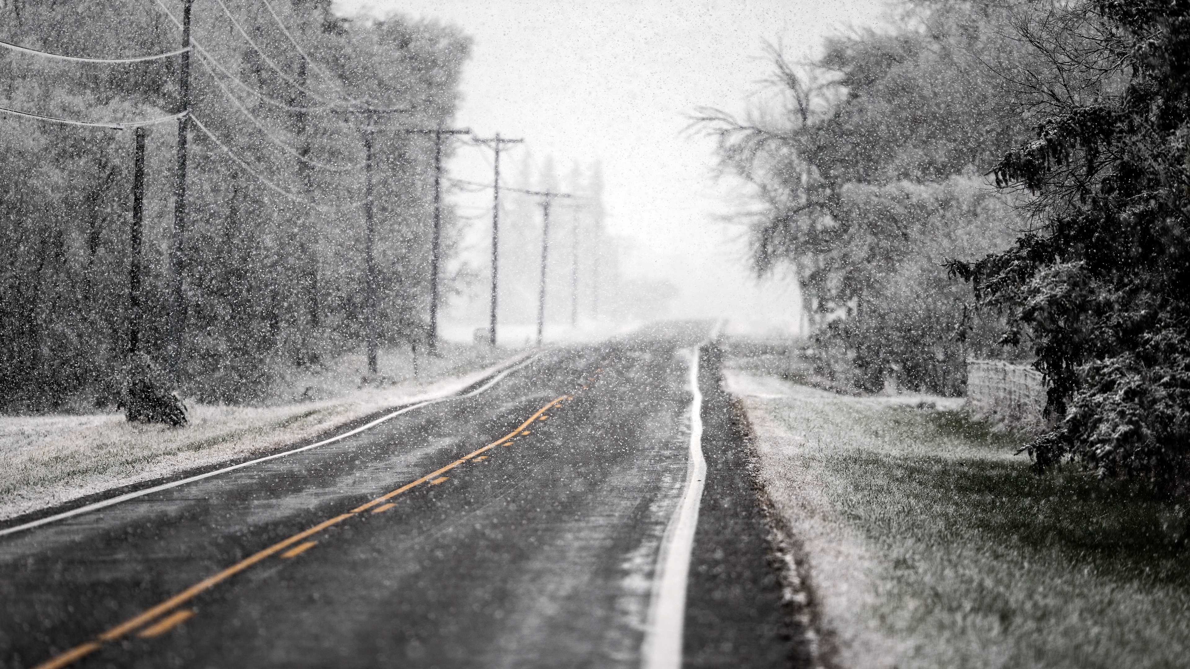 Download mobile wallpaper Winter, Snow, Road, Man Made for free.