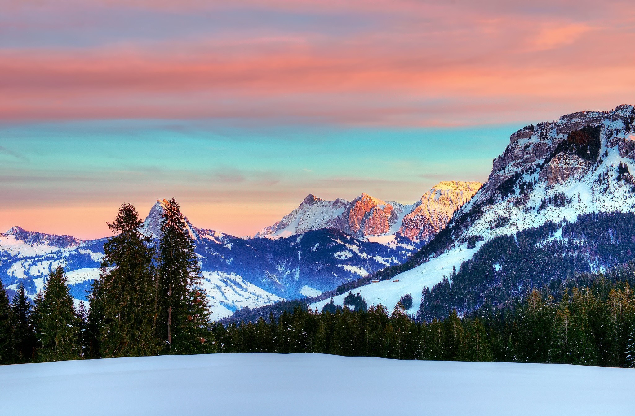 344156壁紙のダウンロード地球, アルプス山, アルプス, 山, スイス, 冬, 山岳-スクリーンセーバーと写真を無料で