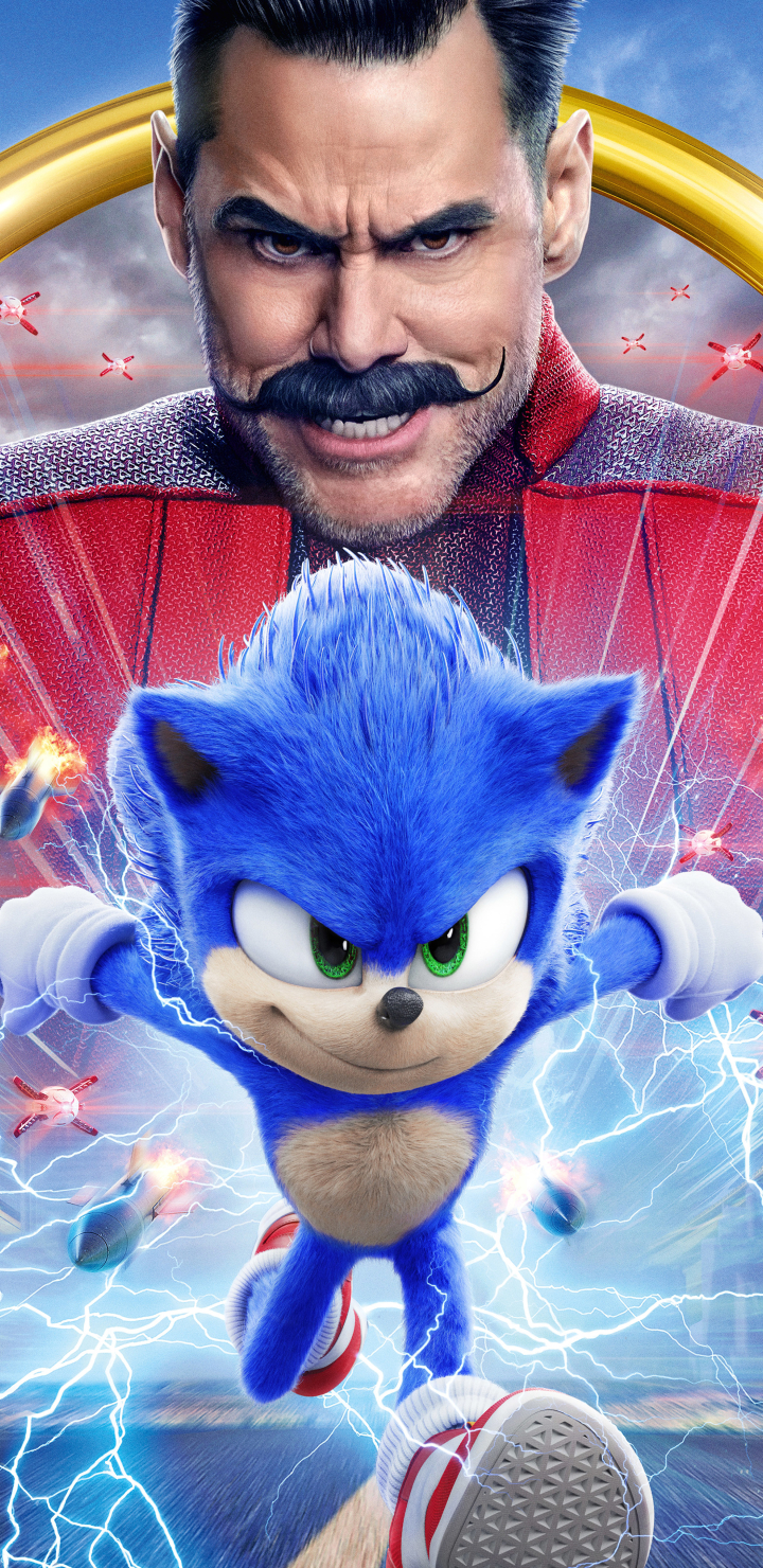 Download mobile wallpaper Movie, Sonic The Hedgehog, Jim Carrey, Sonic The Hedgehog (Movie), Sonic for free.