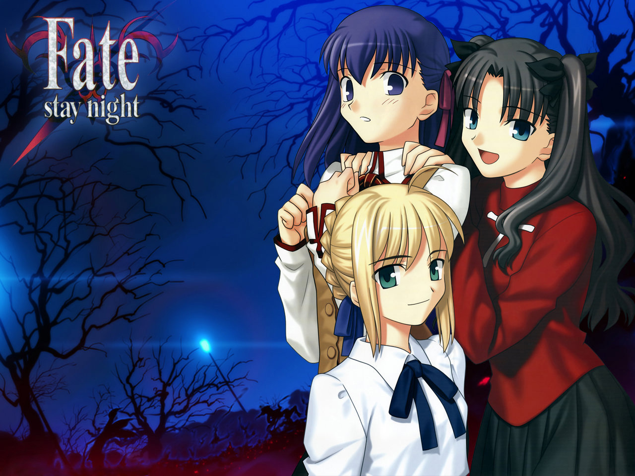 Download mobile wallpaper Anime, Saber (Fate Series), Fate/stay Night, Rin Tohsaka, Sakura Matou for free.