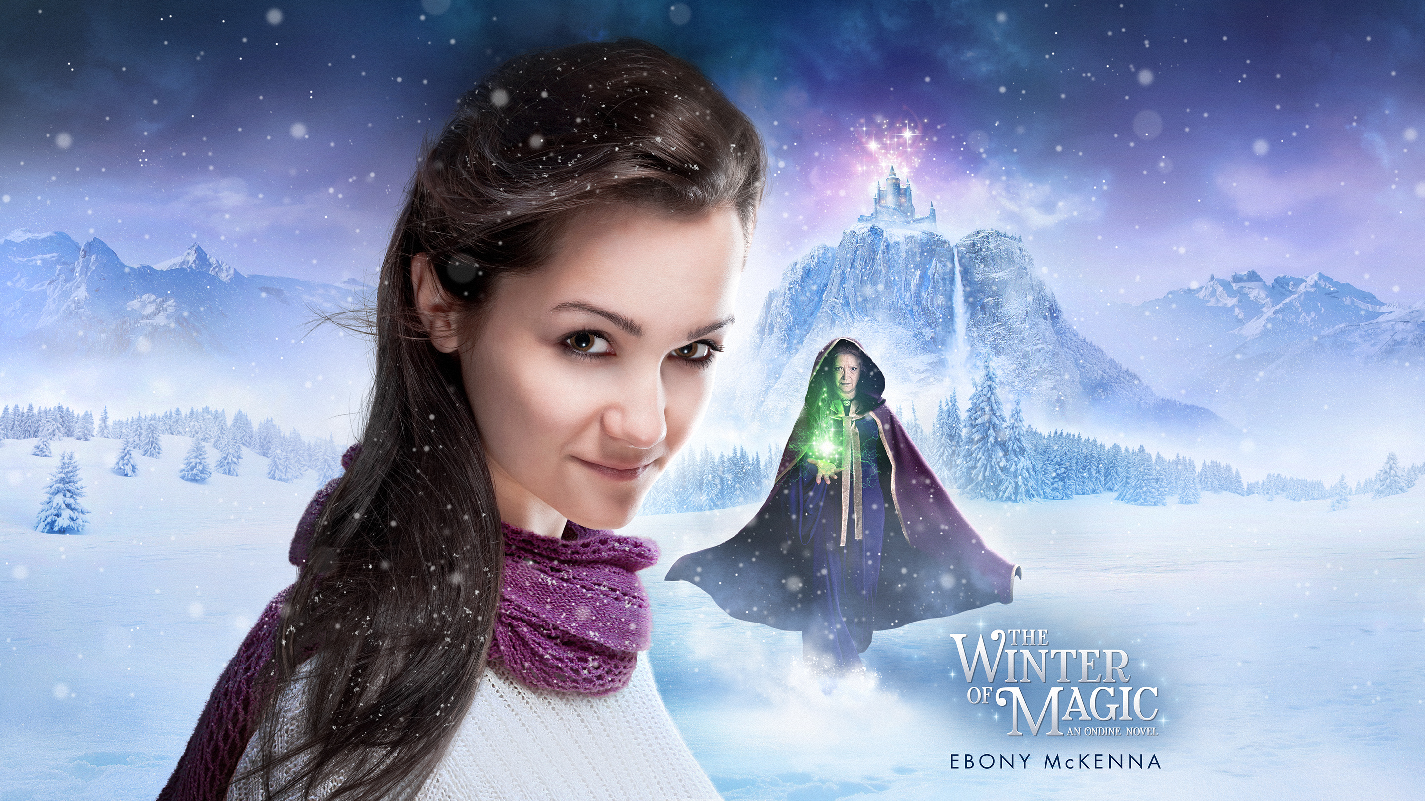 fantasy, book cover, ebony mckenna, snow, the winter of magic, winter, witch
