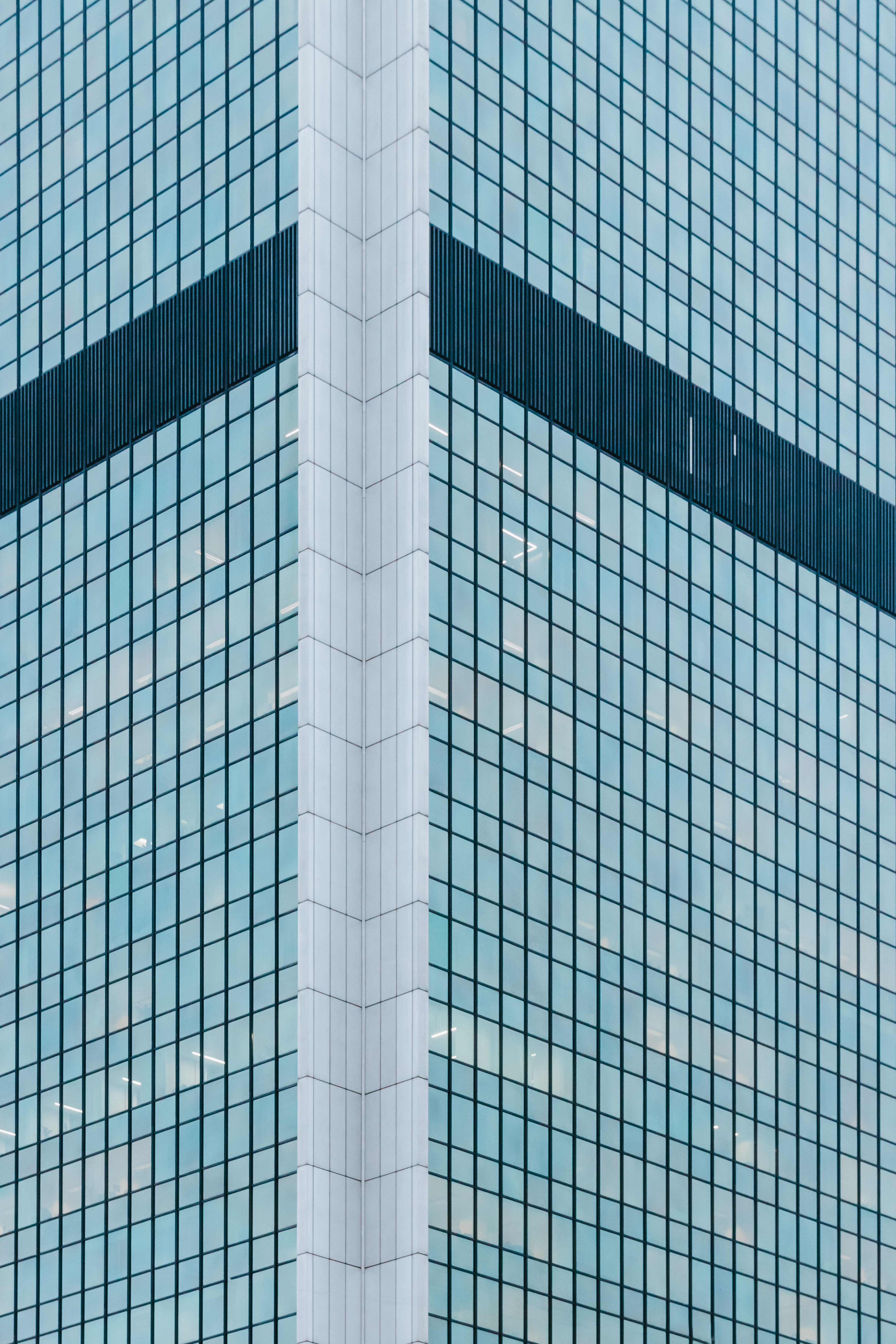 Download mobile wallpaper Building, Facade, Architecture, Glass, Windows, Minimalism for free.