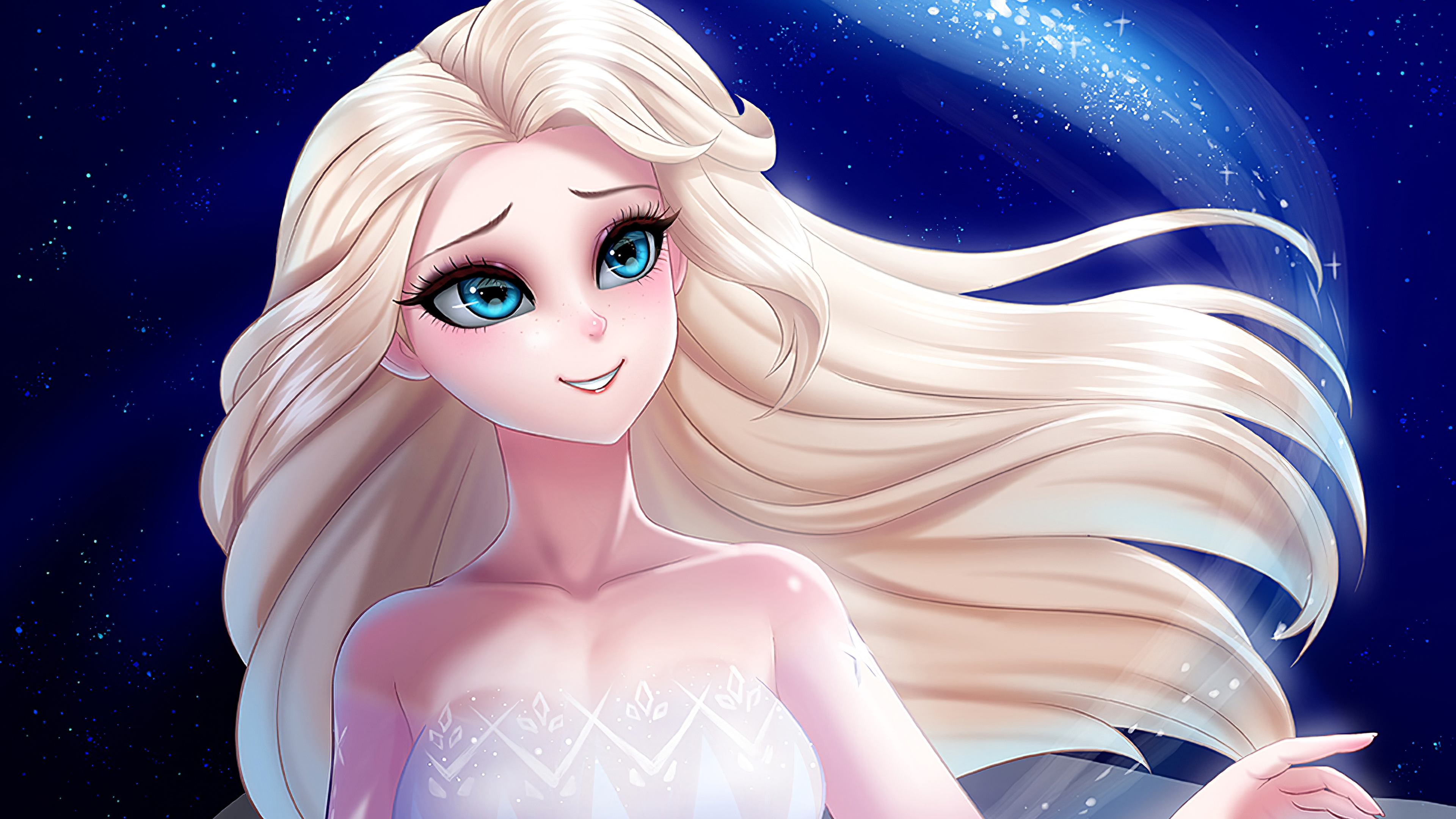 Free download wallpaper Blonde, Blue Eyes, Movie, Elsa (Frozen), Frozen 2 on your PC desktop