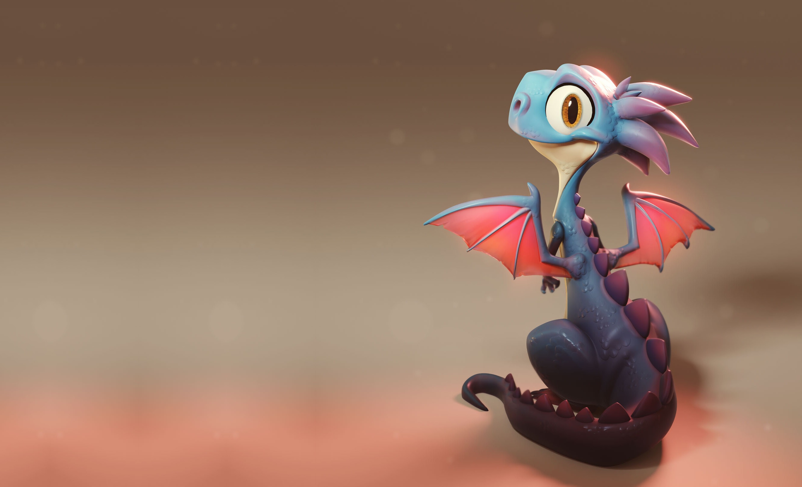Download mobile wallpaper Dragon, Artistic, Baby Animal, 3D Art for free.