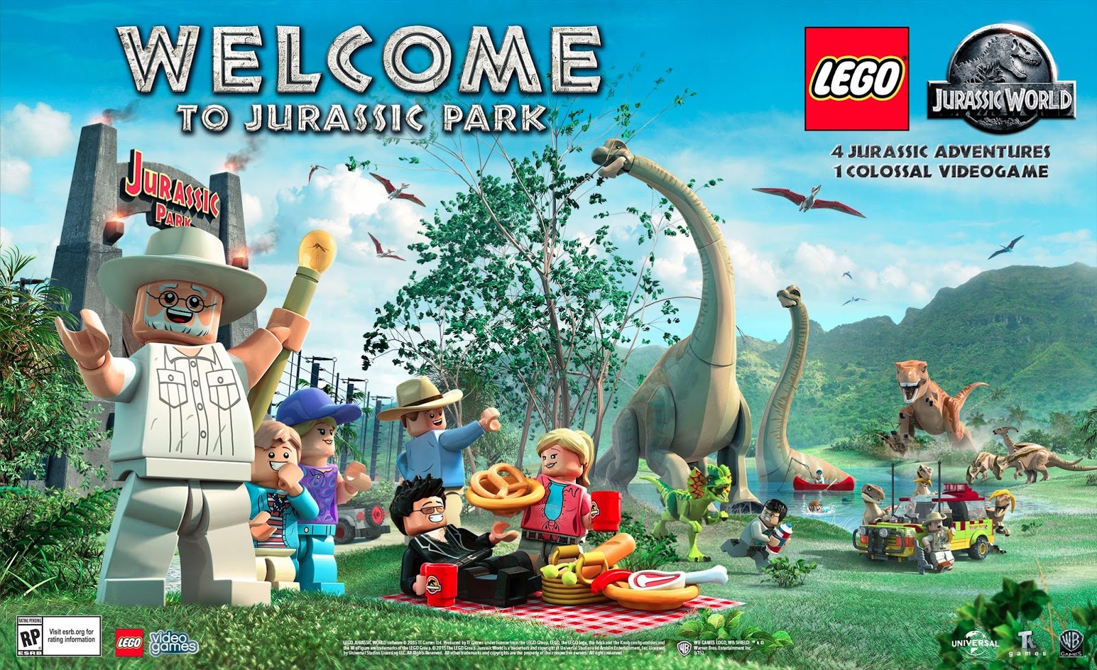 Laden Sie Lego Jurassic World HD-Desktop-Hintergründe herunter