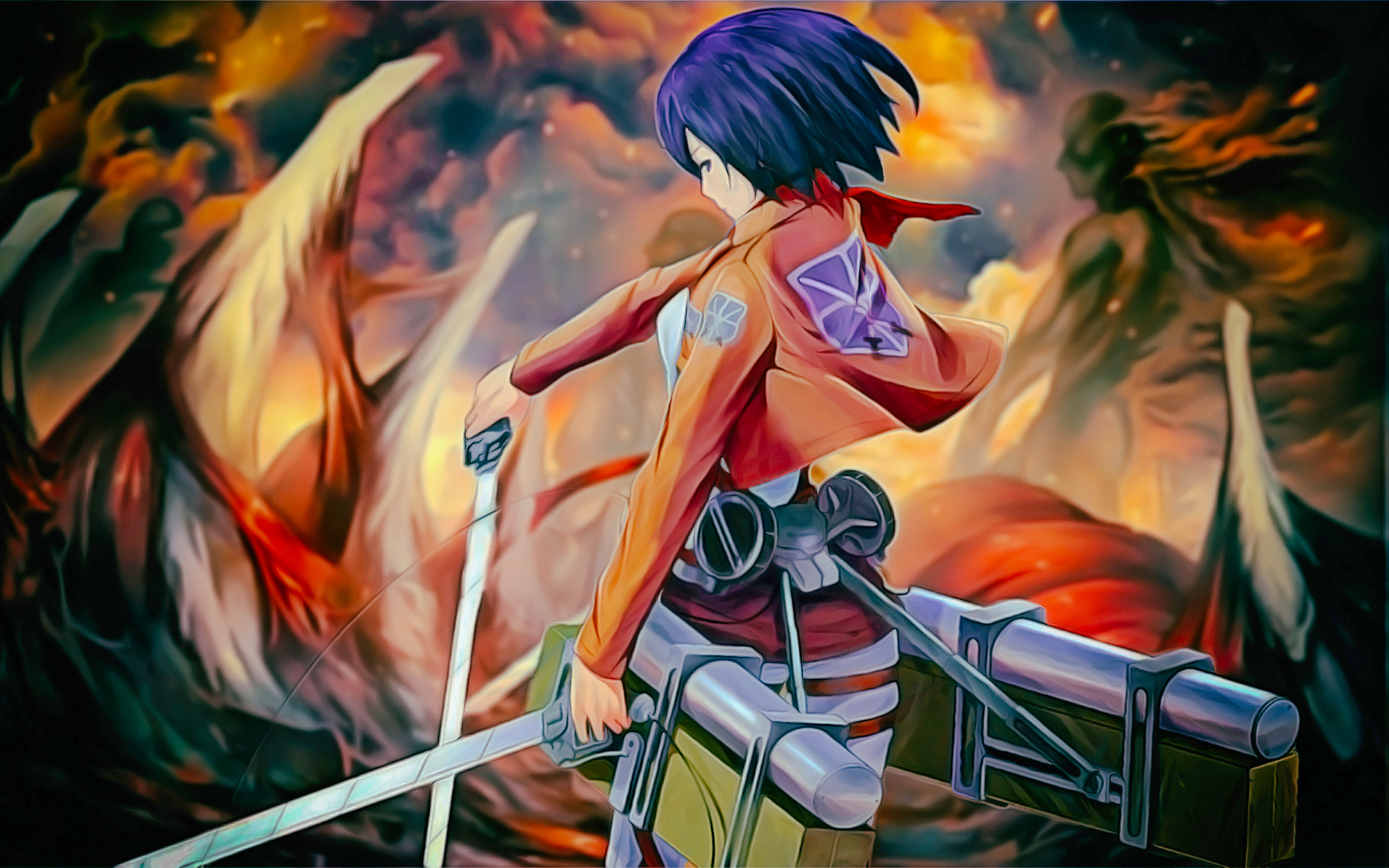 Baixar papel de parede para celular de Mikasa Ackerman, Ataque Dos Titãs, Anime gratuito.