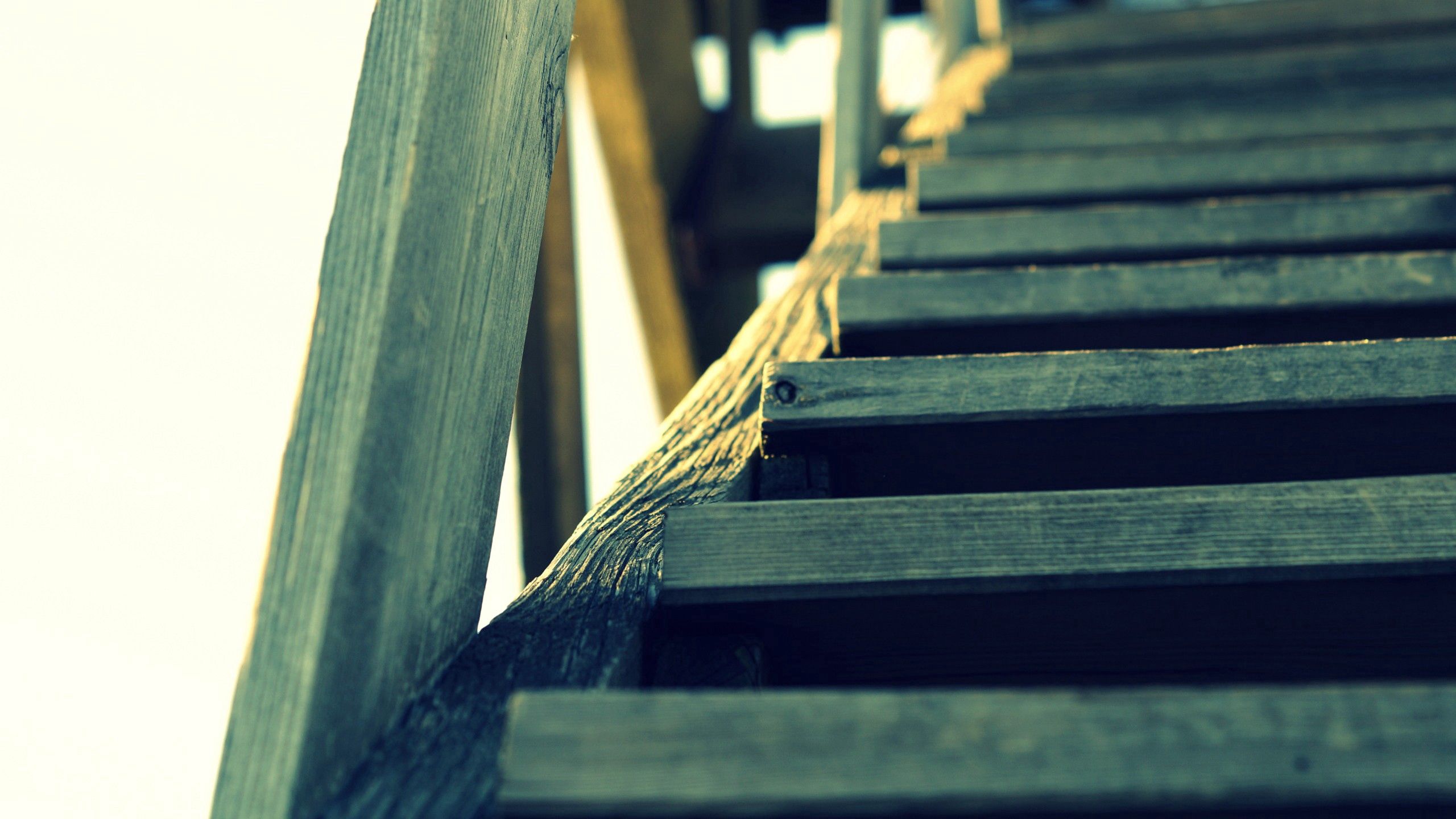 Download mobile wallpaper Sky, Miscellaneous, Ladder, Miscellanea, Wood, Stairs, Wooden for free.