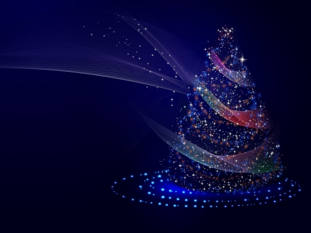 PCデスクトップにクリスマス, 青い, クリスマスツリー, ホリデー, ミニマリスト画像を無料でダウンロード