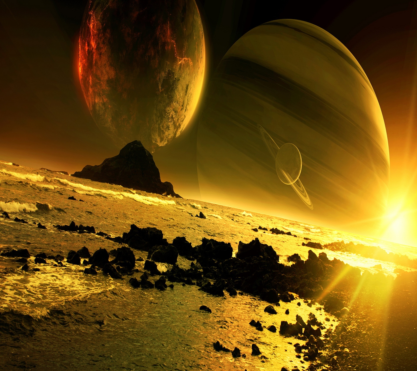 Free download wallpaper Landscape, Sci Fi on your PC desktop