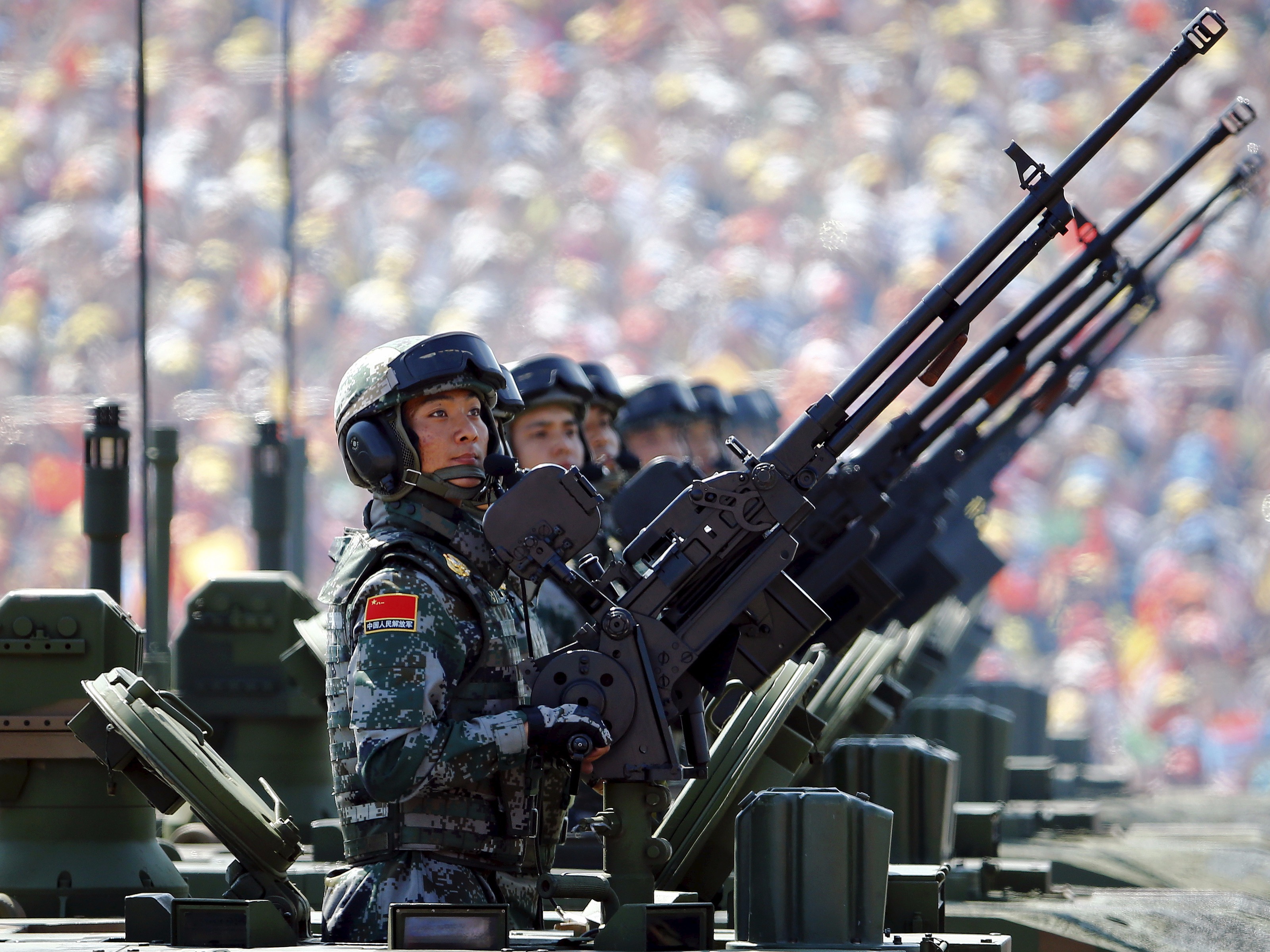 Скачать обои бесплатно Солдат, Армия, Военные, Пулемёт, Китайская Армия картинка на рабочий стол ПК