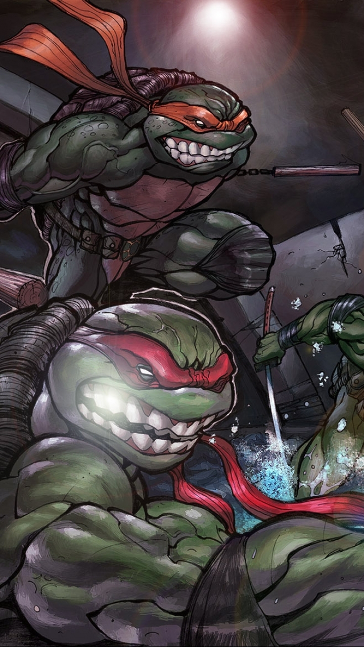 Handy-Wallpaper Teenage Mutant Ninja Turtles, Donatello (Tmnt), Comics, Raffael (Tmnt), Michelangelo (Tmnt), Leonardo (Tmnt) kostenlos herunterladen.