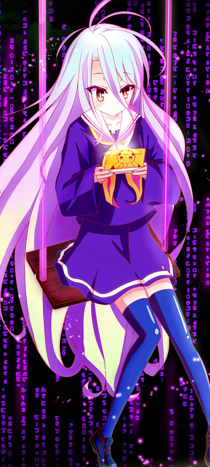 Handy-Wallpaper Animes, Shiro (Kein Spiel Kein Leben), No Game No Life kostenlos herunterladen.