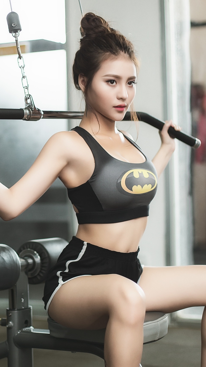 Download mobile wallpaper Sports, Fitness, Brunette, Asian for free.