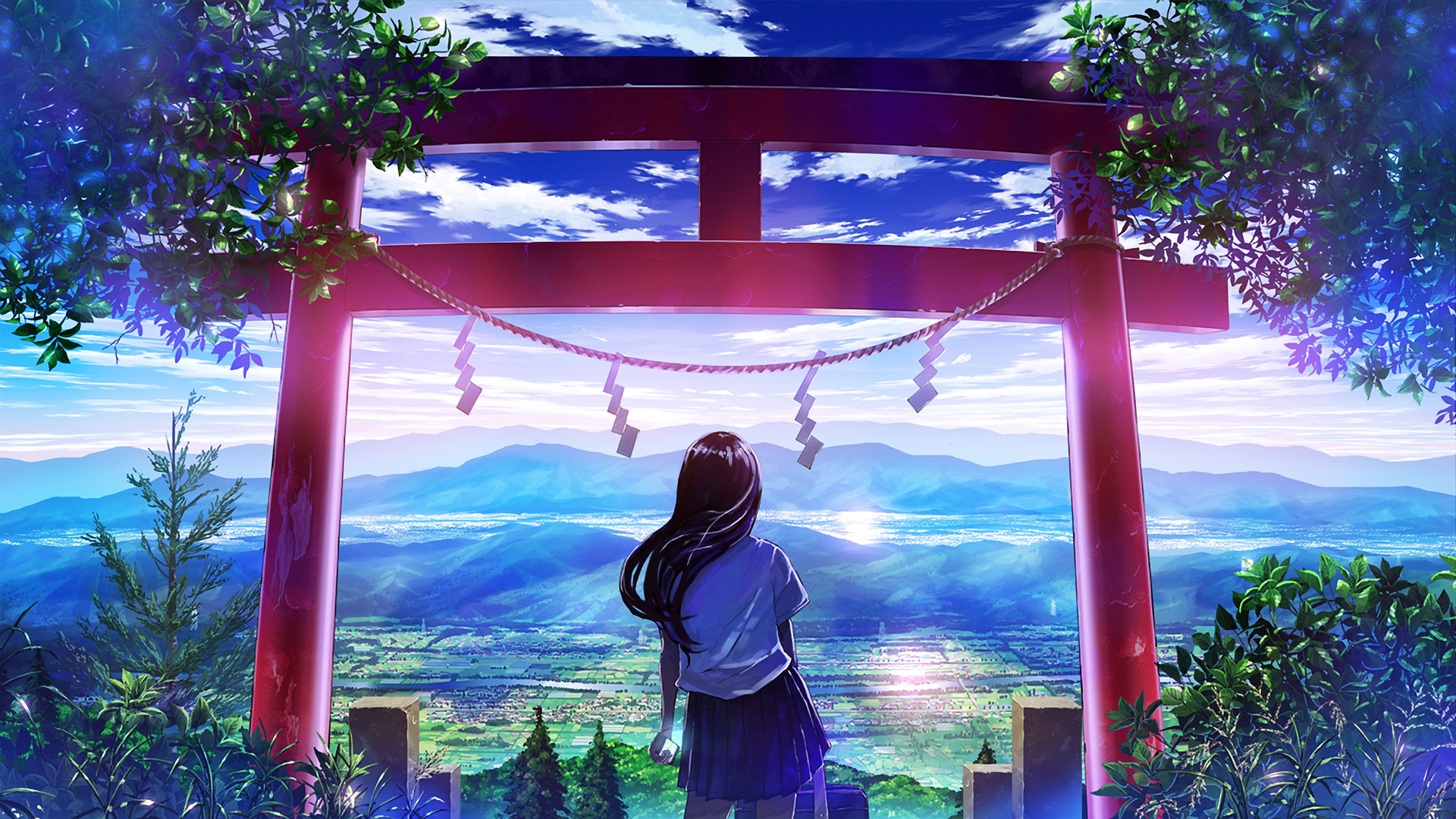 Free download wallpaper Anime, Landscape, Original on your PC desktop