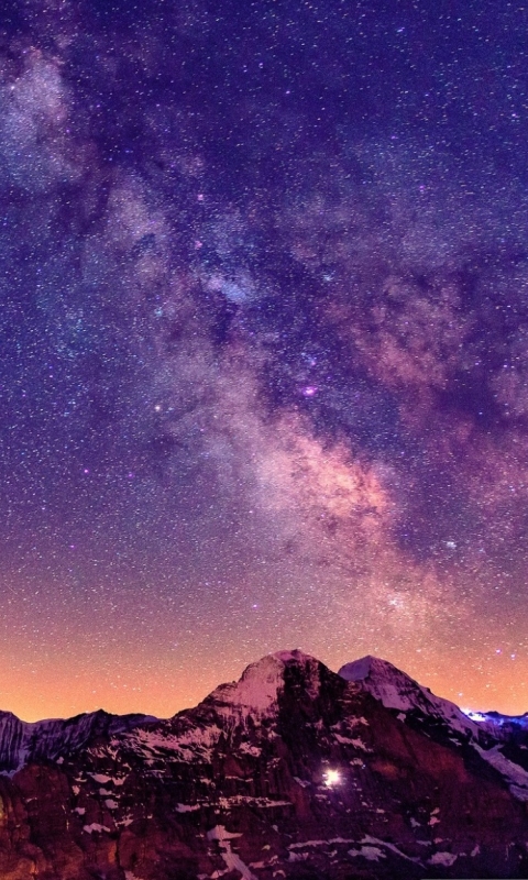 Download mobile wallpaper Landscape, Sunset, Milky Way, Sci Fi for free.