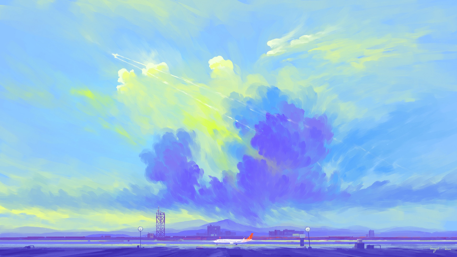 Free download wallpaper Sky, Artistic, Cloud on your PC desktop