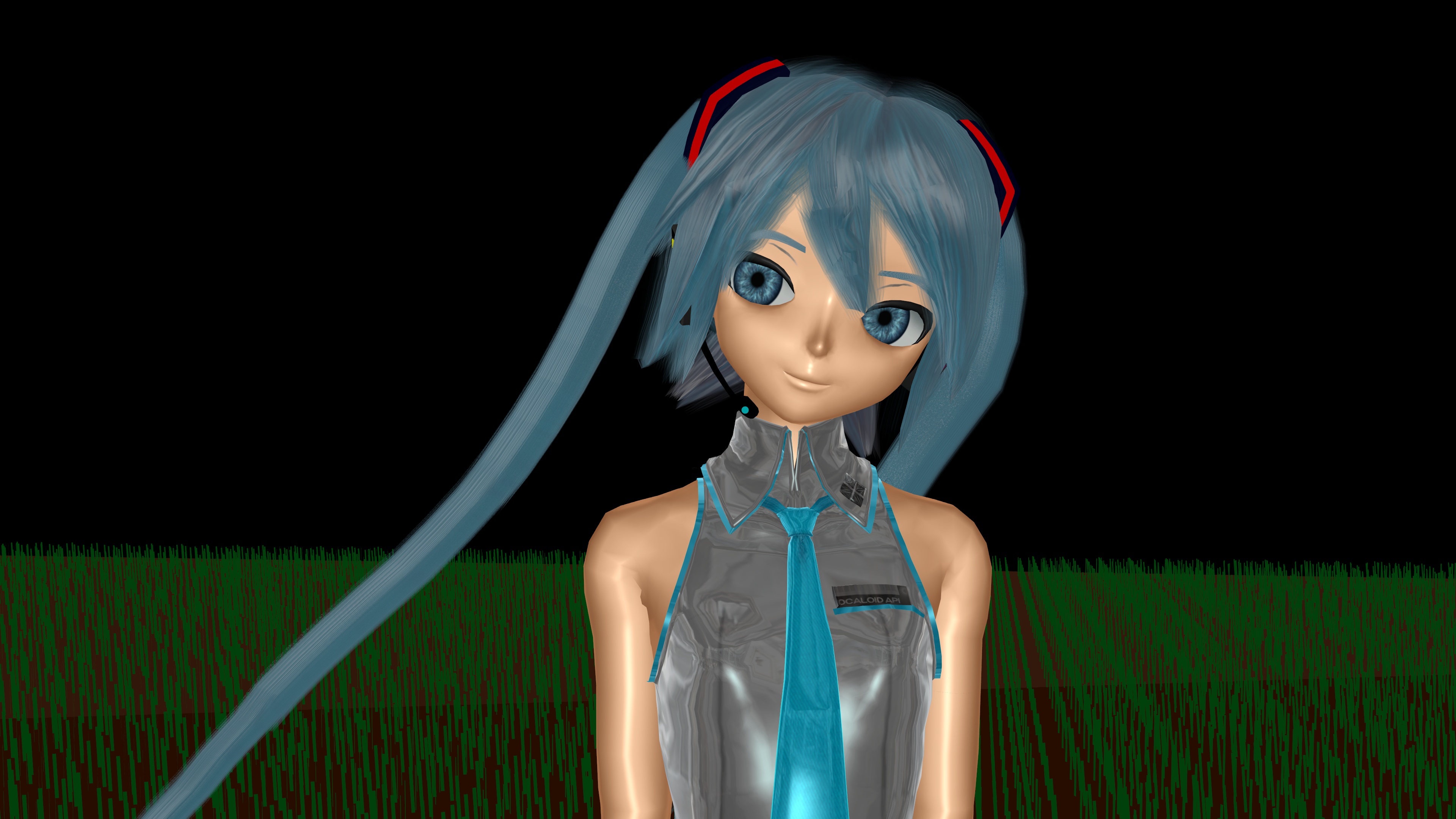 Descarga gratuita de fondo de pantalla para móvil de Hierba, Vocaloid, Ojos Azules, Animado, Pelo Azul, Hatsune Miku.