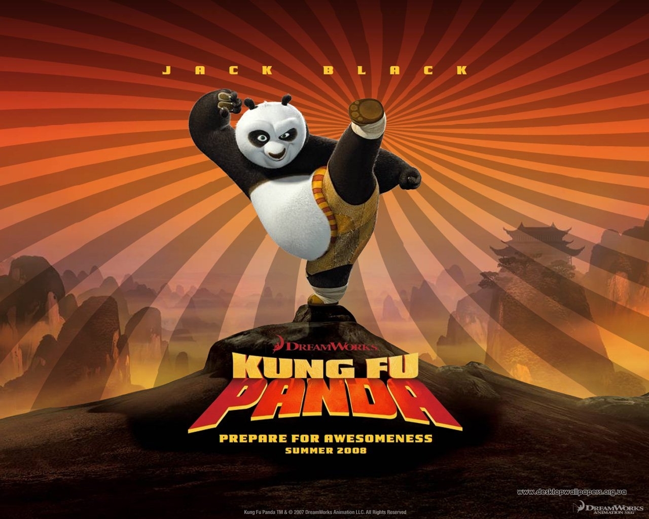 Download mobile wallpaper Panda Kung Fu, Cartoon for free.
