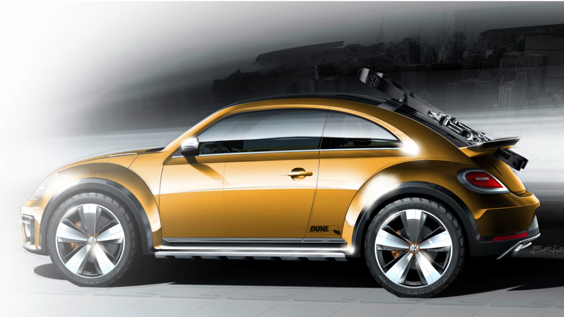 Laden Sie 2014 Volkswagen Beetle Dune Konzept HD-Desktop-Hintergründe herunter