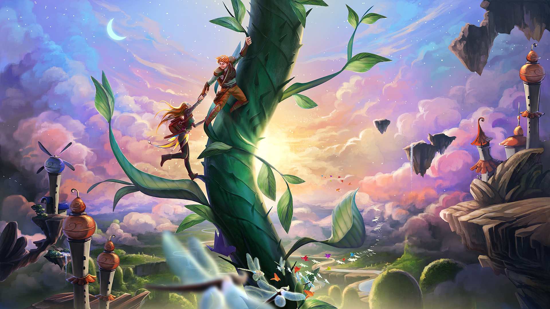 artistic, fantasy, fairy tale, jack and the beanstalk
