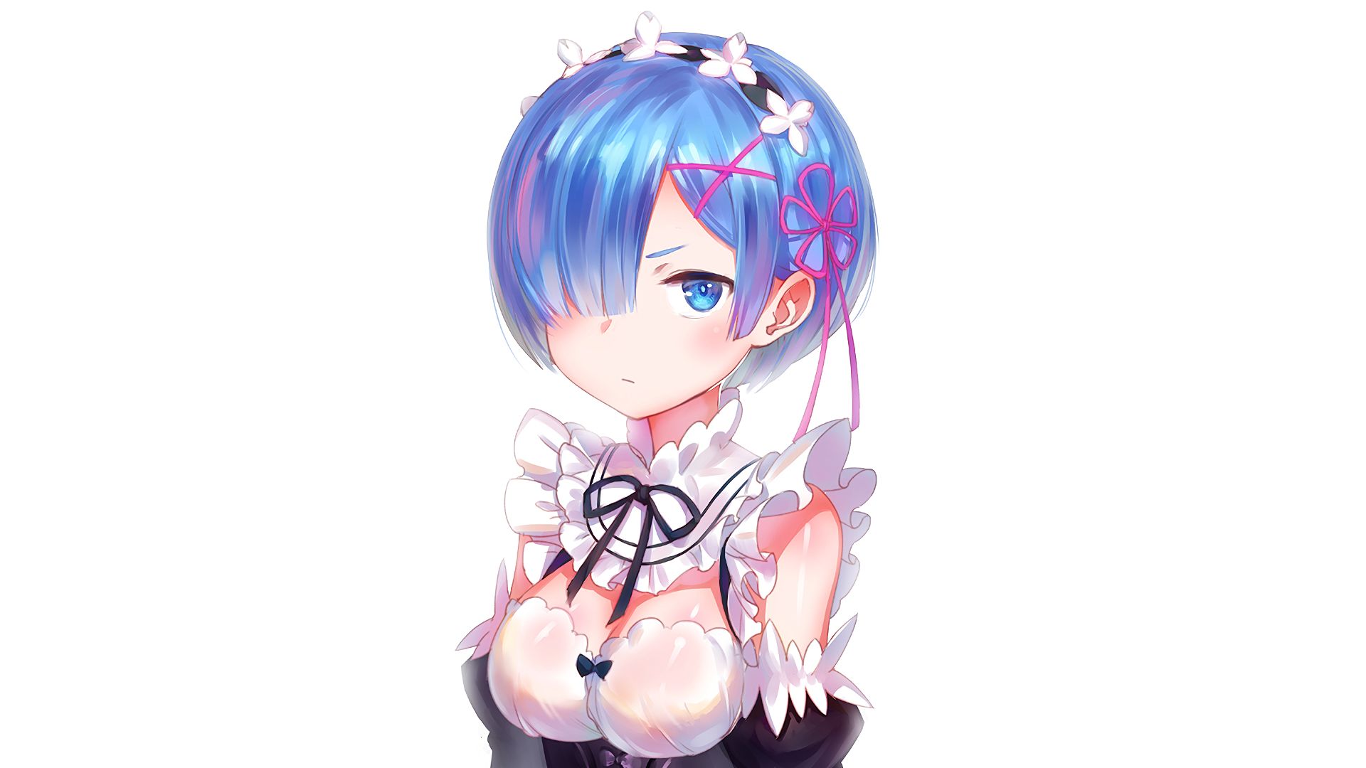 Free download wallpaper Anime, Blue Eyes, Maid, Blush, Blue Hair, Re:zero Starting Life In Another World, Rem (Re:zero) on your PC desktop