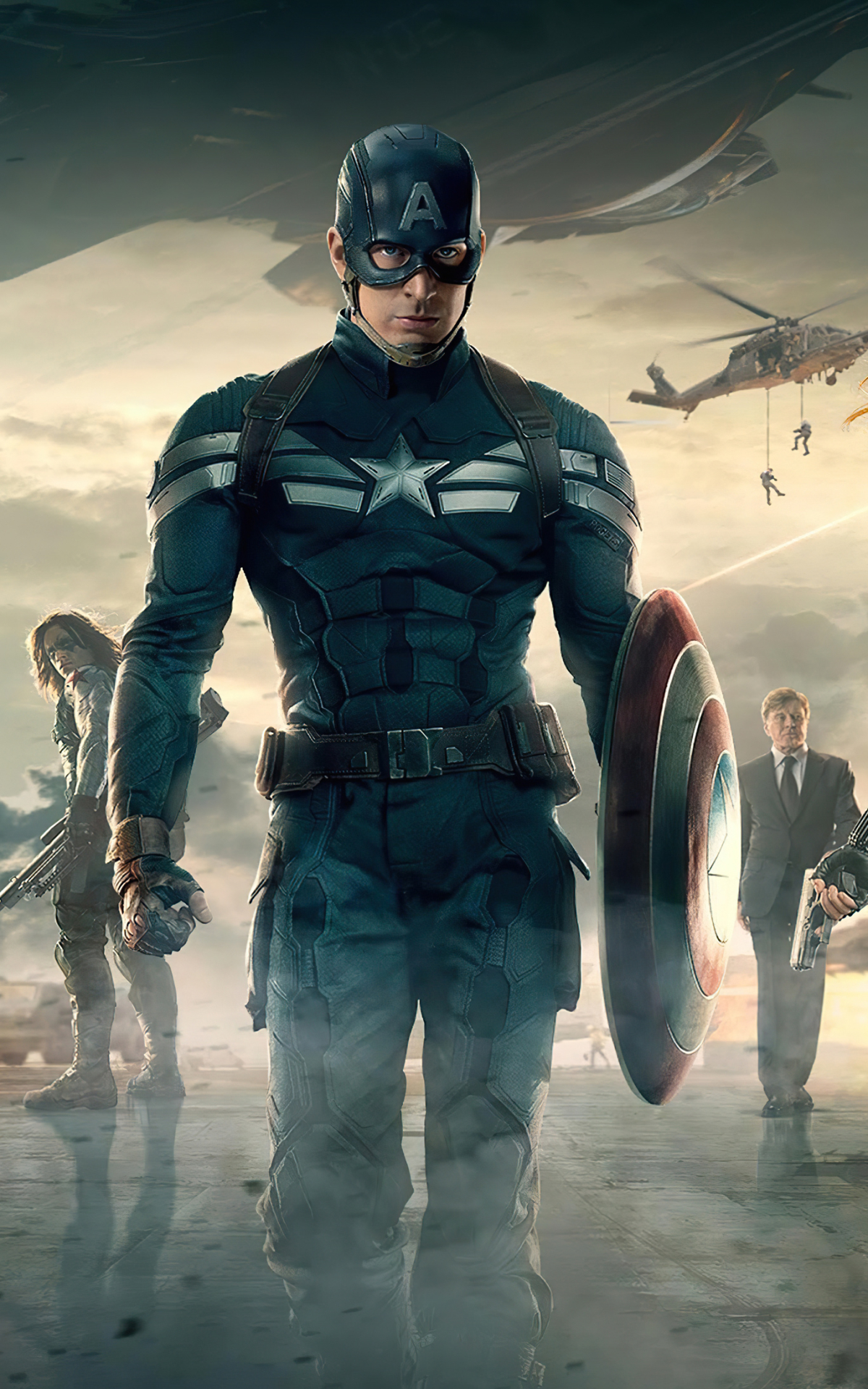 Baixar papel de parede para celular de Capitão América, Chris Evans, Filme, Steve Rogers, Capitão América 2: O Soldado Invernal gratuito.