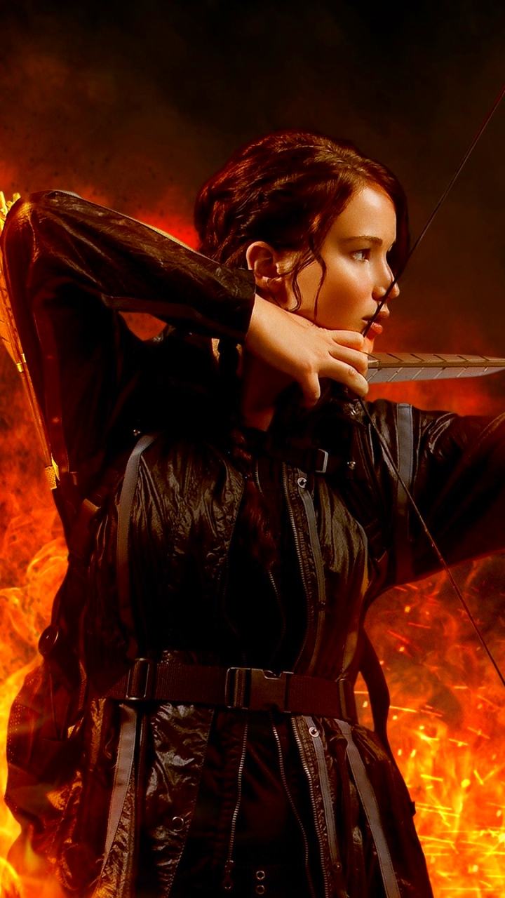Download mobile wallpaper Arrow, Bow, Movie, Katniss Everdeen, Jennifer Lawrence, The Hunger Games for free.