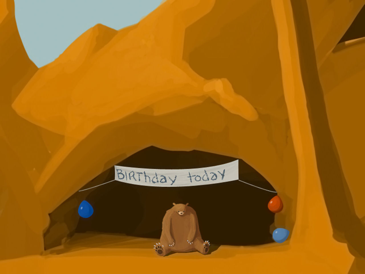 sad, holiday, birthday, bear Phone Background