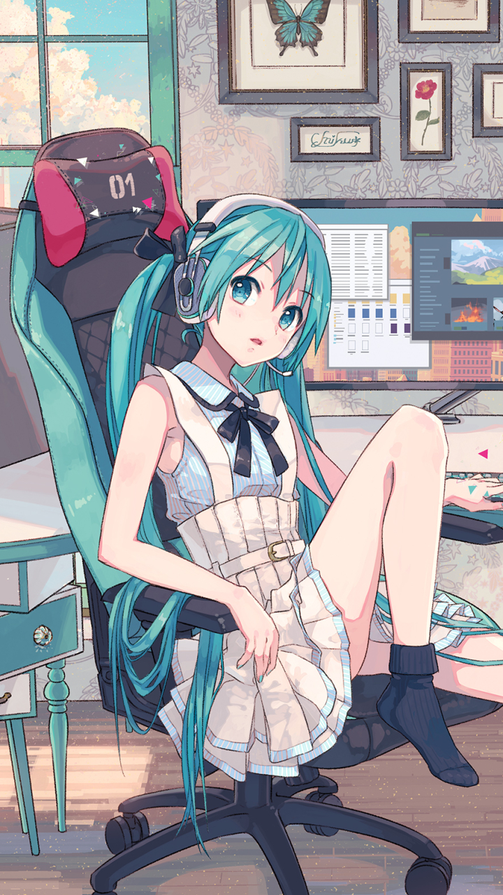 無料モバイル壁紙ボーカロイド, 初音ミク, アニメをダウンロードします。